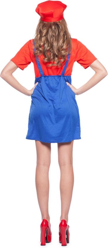 Folat Verkleedjurk Super Mario Dames Polyester Rood/blauw Mt S/m | bol.com