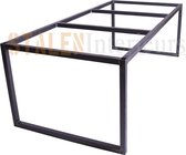 Frame Open-dichte poot| 240x100 | Koker 40x40| Zwart structuur| Industrieel Tafelonderstel