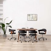 Eetkamerstoelen verstelbaar set van 6 stuks (Incl LW anti kras viltjes) - Eetkamer stoelen - Extra stoelen voor huiskamer - Bureau stoel - Dineerstoelen – Tafelstoelen
