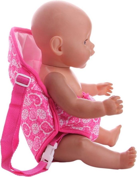 Poppen accessories - Draagzak voor babypoppen - Geschikt voor Baby Born -  Roze | bol.com