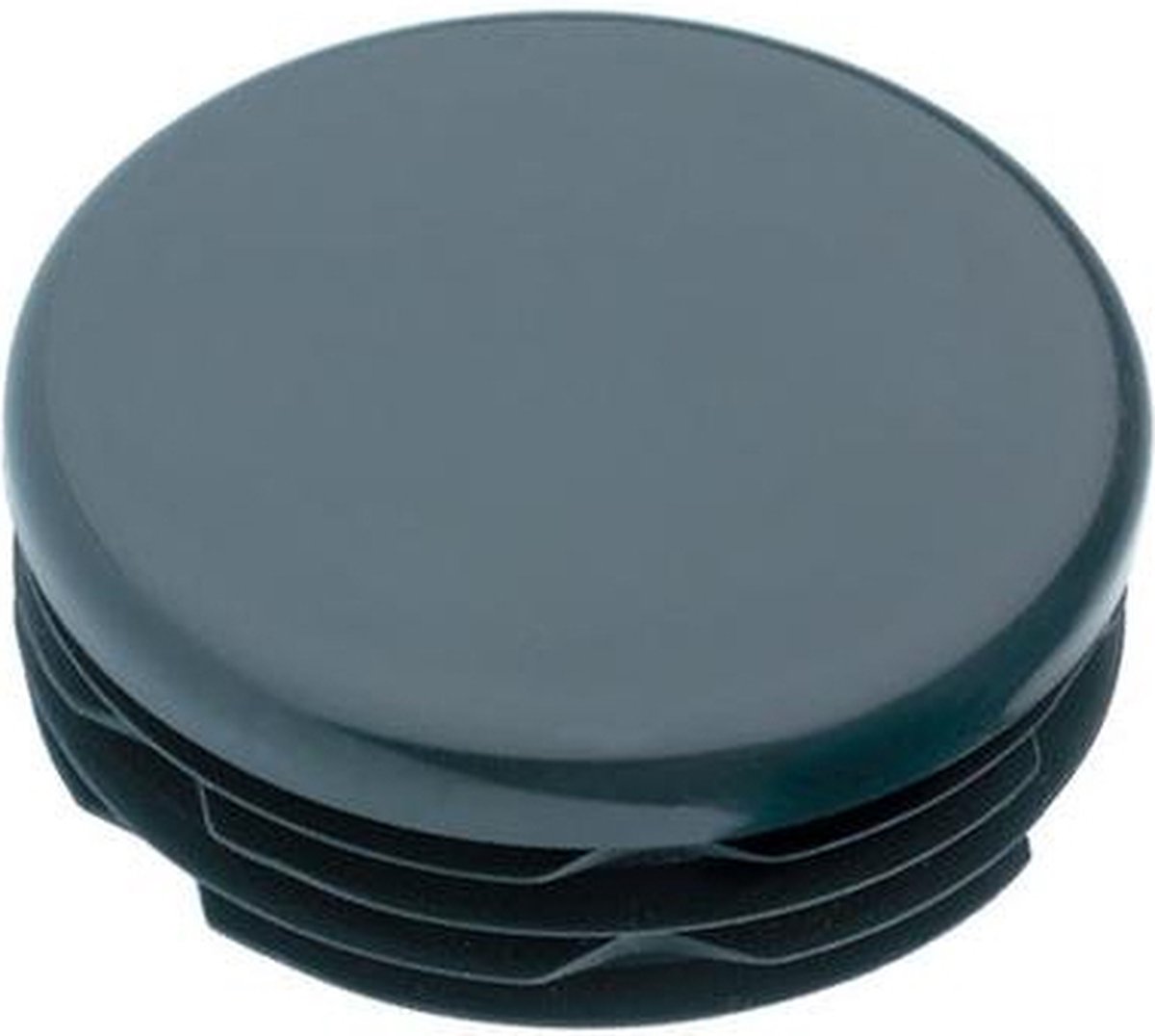 FLE - Inslagdop/meubeldop zwart rond Ø 2,5 cm en hoogte 0,4 cm van kunststof - 8 stuks