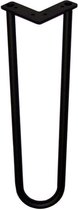 Zwarte hairpin tafelpoot hoogte 40 cm