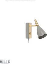 Belid - Wandlamp Frank 2.0 Grijs/Messing 13,5 cm