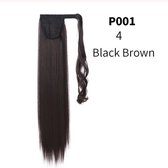 Wrap Around Ponytail Extension. Premium Synthetic Fiber 22" Straight (#4-Black brown)--K&C
