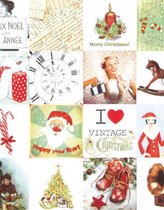 servetten I love Xmas vintage