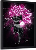 Foto in frame , Dragon Ball 3, 70x100cm , roze wit zwart , wanddecoratie