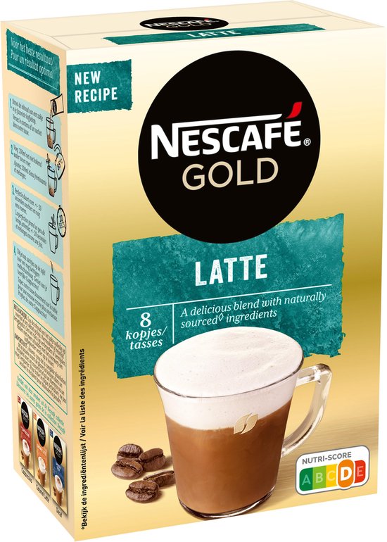 Nescafé Gold Latte Macchiato oploskoffie - 6 doosjes à 8 zakjes - Nescafé
