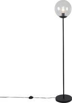 QAZQA pallon - Art Deco Vloerlamp | Staande Lamp - 1 lichts - H 1430 mm - Transparant -  Woonkamer | Slaapkamer | Keuken