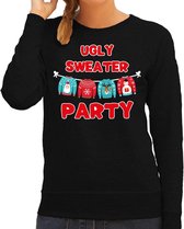 Ugly sweater party Kerstsweater / Kersttrui zwart voor dames - Kerstkleding / Christmas outfit XS