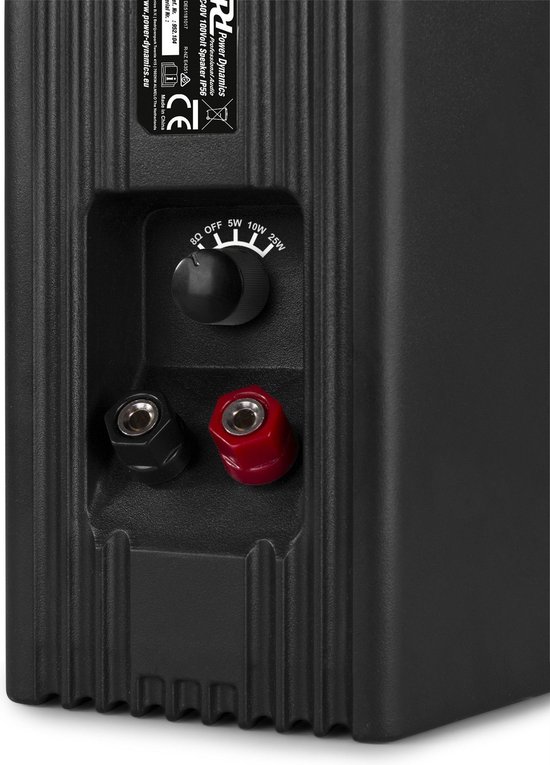 Speakerset, geschikt voor buiten - Power Dynamics BC40V zwarte speakerset voor 100V system van Power Dynamics — afbeelding 5