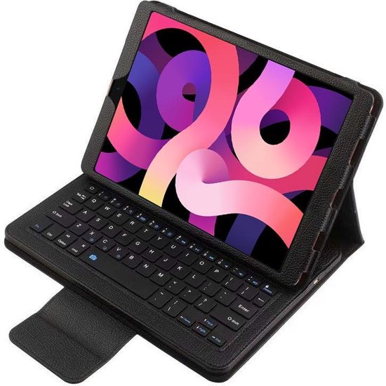 iPad Air 2020 / 2022 hoes met toetsenbord - Bluetooth Keyboard Case – Zwart  | bol.com