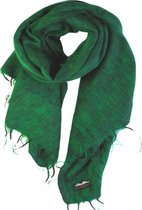 Sjaal Yakwol Warme Winter Shawl Omslagdoek Nepal - Gras groen