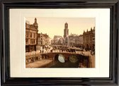 Stadsgezicht Utrecht - Oude Foto Print - Wanddecoratie Lijst - 20x30 cm
