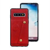 Samsung Galaxy S10 Card Case | Hoogwaardig PU Leren Hoesje | Kaarthouder | Telefoonhoesje | Rood