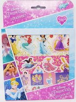 DISNEY PRINCESS STICKER BOX - 3 STICKERVELLEN EN EEN MOOIE ACHTERGROND