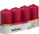Bolsius Stompkaars - 100/48 mm - 5 x 4 stuks - Wijnrood