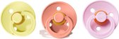 BIBS fopspeen - set 3 stuks - Sunshine, Peach, Baby Pink