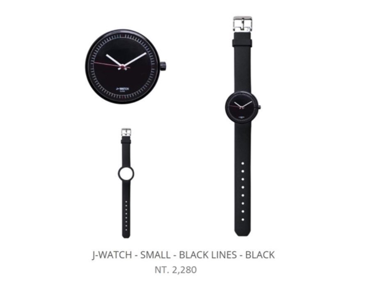 JU'STO J-WATCH horloge - all black - grande - 40 mm