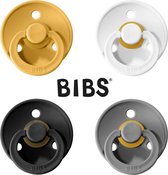 BIBS Fopspeen - Maat 2 (6-18 maanden) - 4 stuks - Honey Bee, White, Smoke, Black