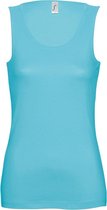 SOLS Vrouwen/dames Jane Sleeveless Tank / Vest Top (Blauw Atol)