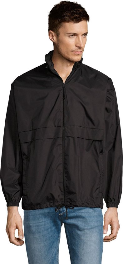 Sols Surf Windbreaker – Unisex Windjacke, Blau, 100% Polyamid, Stehkragen