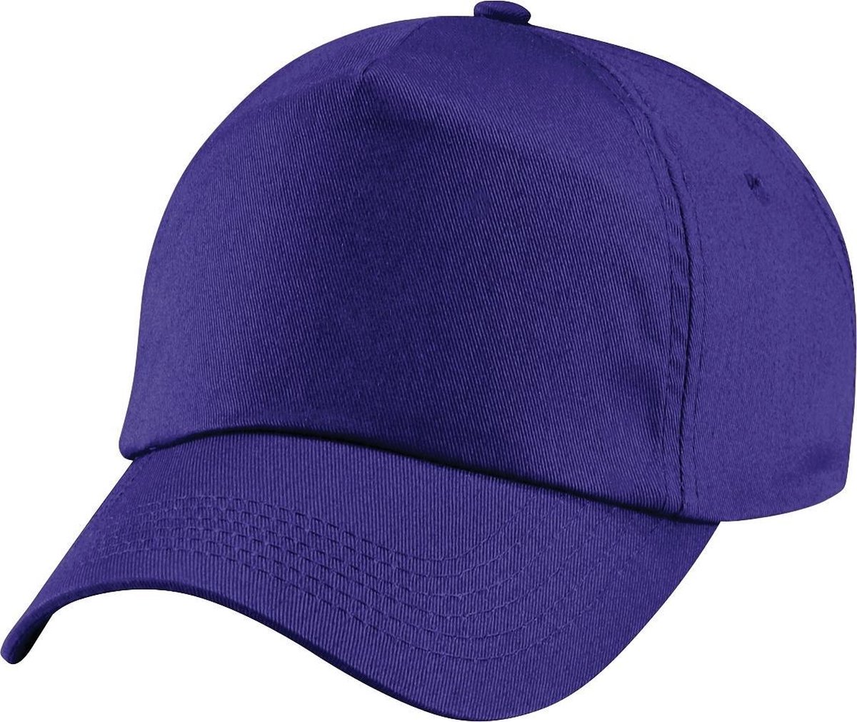 Beechfield Uniseks Effen Originele Baseball Cap met 5 panelen (Paars)