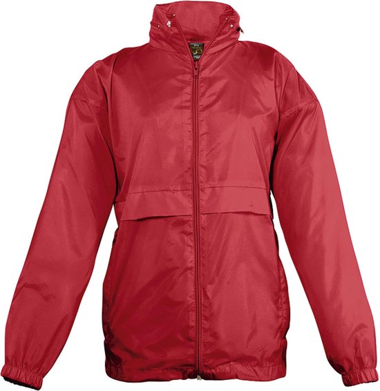 SOLS Kinderen Unisex Surf Windbreaker Jacket (waterbestendig en winddicht) (Rood)