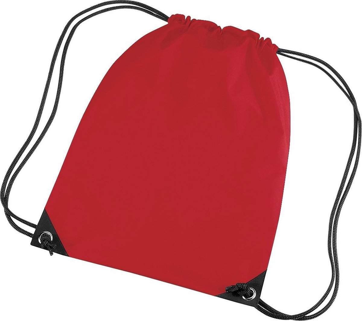 Bagbase Premium Gymsac Waterbestendige Zak (11 Liter) (Pakket van 2) (Klassiek rood)