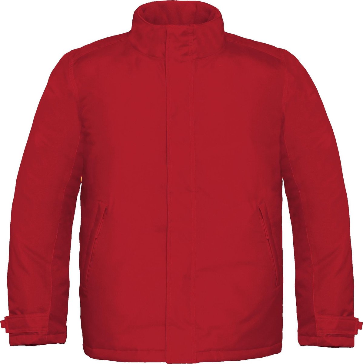 B&C Mens Real+ Premium Windproof Thermo-Isolated Jacket Waterdichte PU Coating Diep Rood