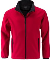 James and Nicholson Heren Promo Softshell-jasje (Rood/zwart)