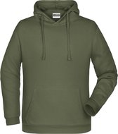 James And Nicholson Heren Basis Hoodie (Olijf)