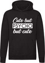 Cute but Psycho hoodie | trui | sweater | funny | grappig | cadeau | unisex | capuchon