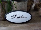Emaille deurbordje ovaal 'Kitchen'