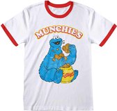 Sesame Street Heren Tshirt -M- Munchies Wit