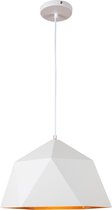 QUVIO Hanglamp modern / Plafondlamp / Sfeerlamp / Leeslamp / Eettafellamp / Verlichting / Slaapkamer lamp / Slaapkamer verlichting / Keukenverlichting / Keukenlamp - Hoekig design - Diameter 