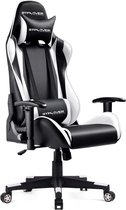 Bobby's Gamingstoel - Game Stoelen - Bureaustoel - Voor Volwassenen - Ergonomisch - Gaming Chair - Zwart - Wit
