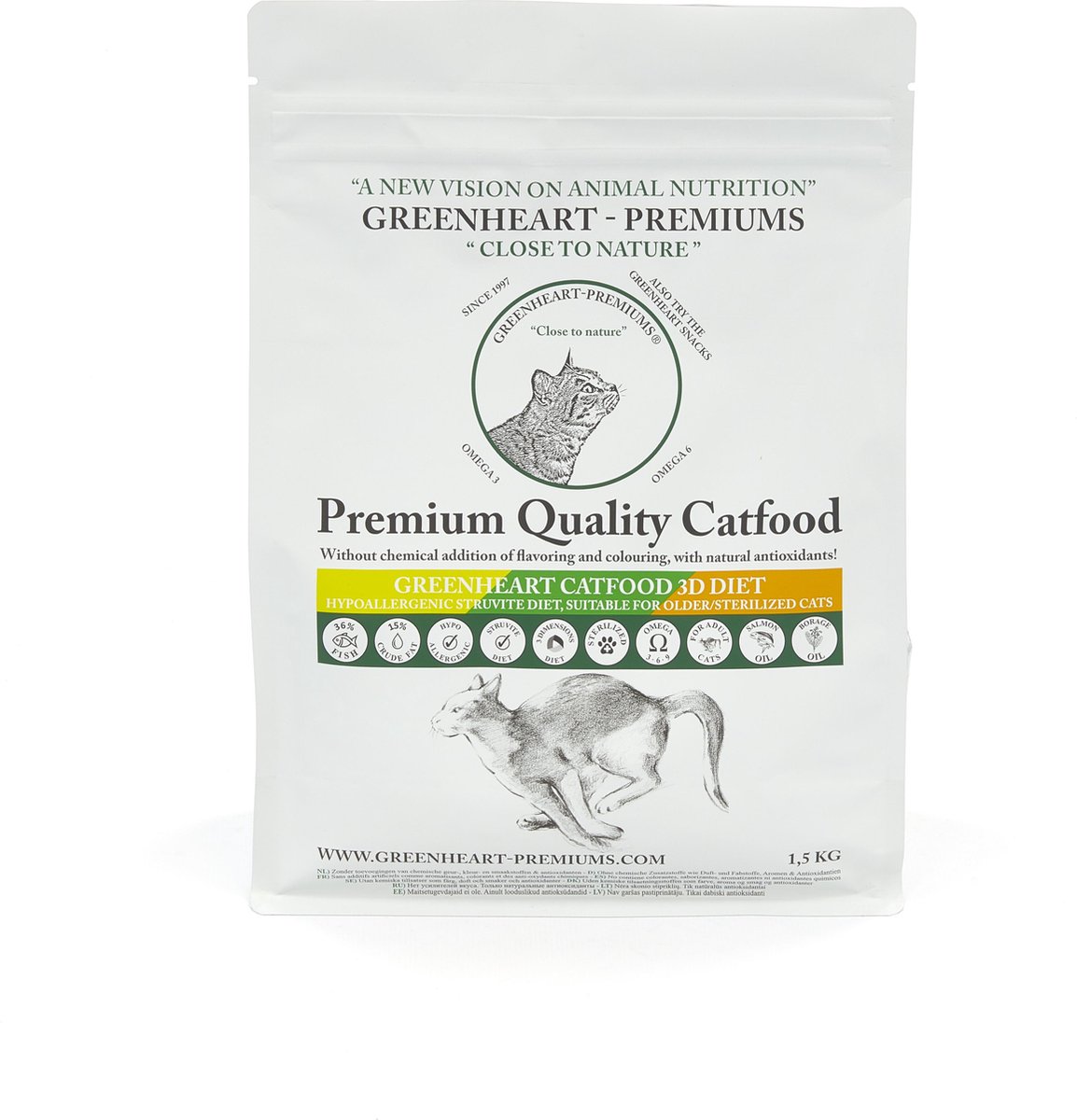 Greenheart Catfood 3D Diet 1,5kg