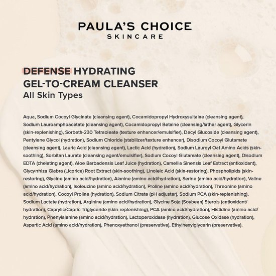 Paula's Choice DEFENSE Gezichtsreiniger - Face Wash met Aminozuren - Alle Huidtypen - 198 ml - Paula's Choice