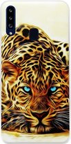 ADEL Siliconen Back Cover Softcase Hoesje Geschikt voor Samsung Galaxy A20s - Tijger