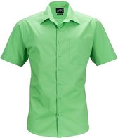 James and Nicholson Herenshort zakelijk overhemd (Kalk groen)