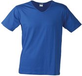 James and Nicholson Heren Slim Fit V Hals T-Shirt (Koningsblauw)