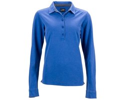 James and Nicholson Dames/dames Polo met lange mouwen (Royal Blue/Navy)