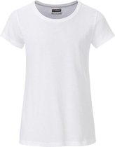 James and Nicholson Meisjes Basic T-Shirt (Wit)
