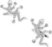 Treasure Trove® Reptiel Hagedis Salamander Reptiel Manchetknopen - Heren - Zilverkleurig