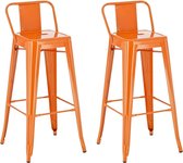 CLP Mason Set van 2 barkrukken oranje