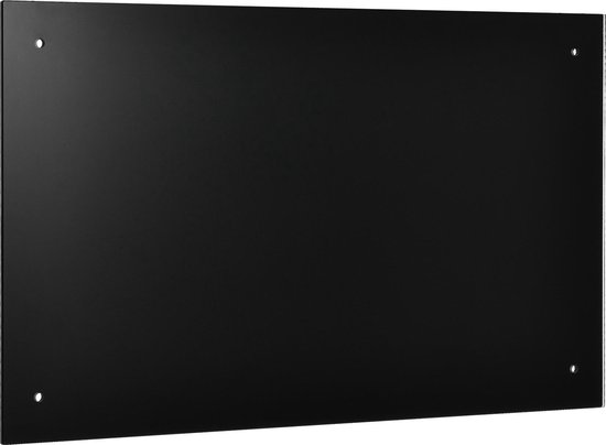 Achterwand spatscherm glas keuken 70x50 cm zwart