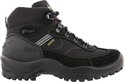 Zwarte Grisport Torino Mid wandelschoen, met grijs accent en veters.