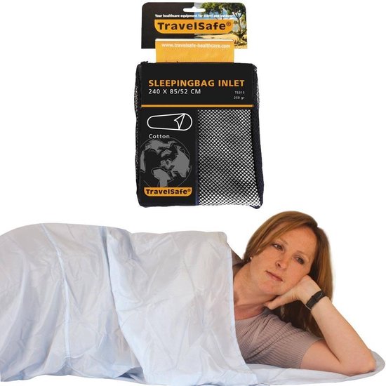 Travelsafe Cotton Inlet Mummy Slaapzak - Wit van Travelsafe — afbeelding 4