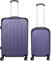 Travelsuitcase - kofferset 2 delig - Reiskoffers - Avalon - Blauw - S + L