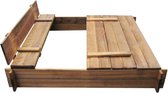 Zandbak vierkant - FSC geïmpregneerd hout - Bruin geïmpregneerd - 120x120x120 cm